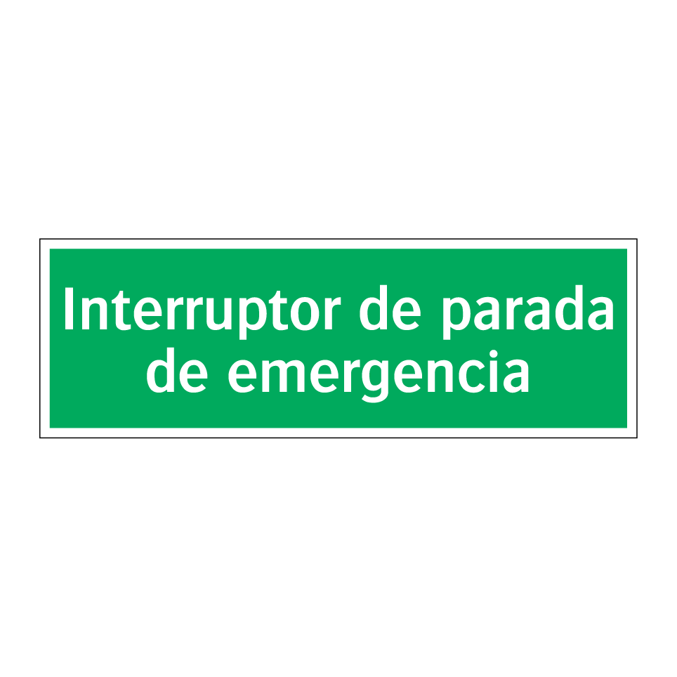 Interruptor de parada de emergencia