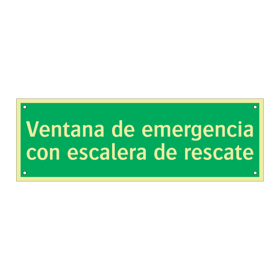 Ventana de emergencia con escalera de rescate