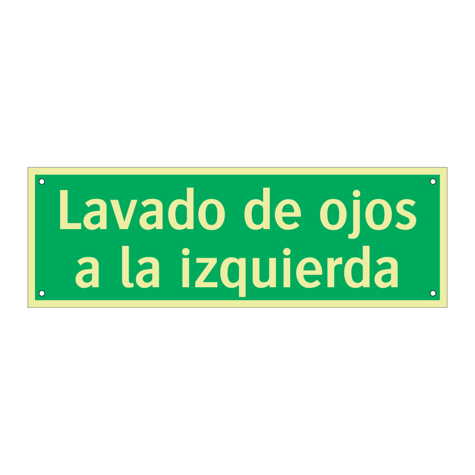 Lavado de ojos a la izquierda
