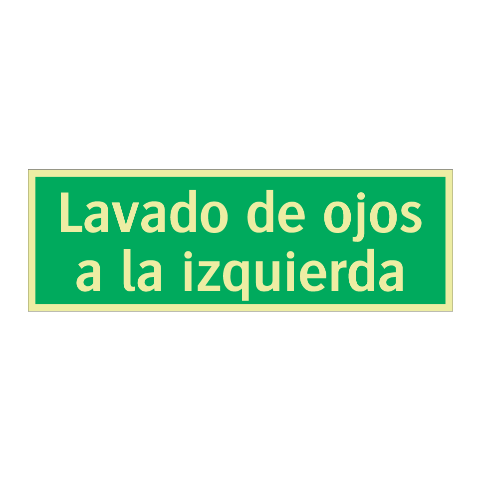Lavado de ojos a la izquierda