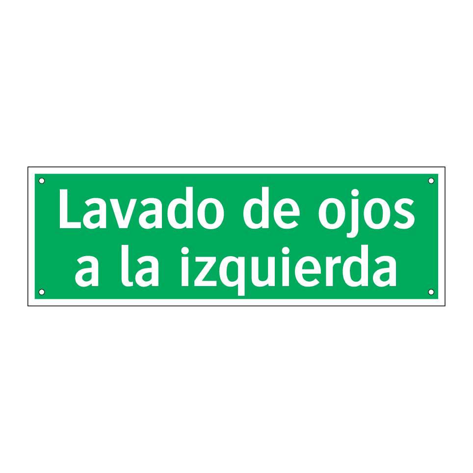 Lavado de ojos a la izquierda