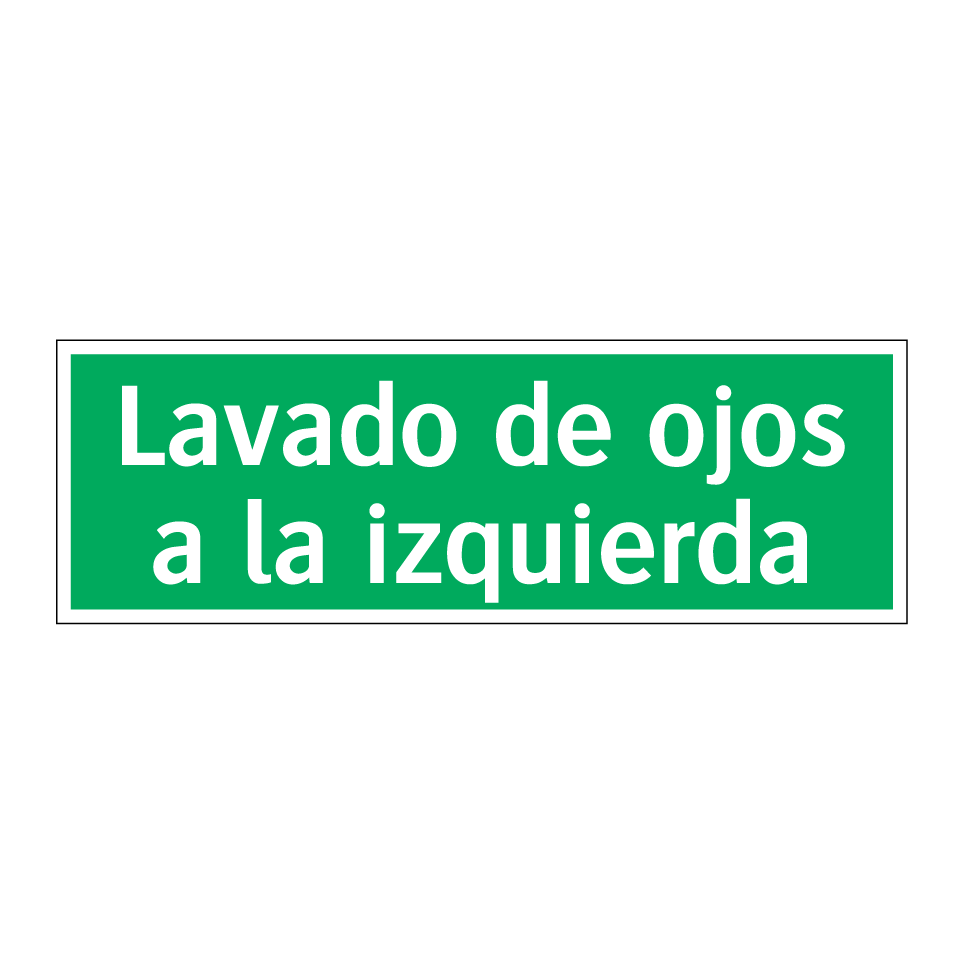 Lavado de ojos a la izquierda