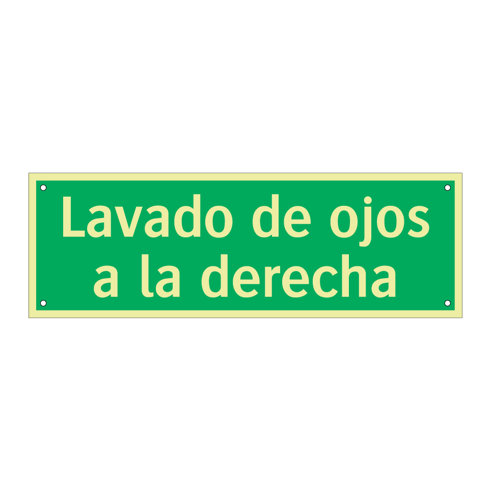 Lavado de ojos a la derecha