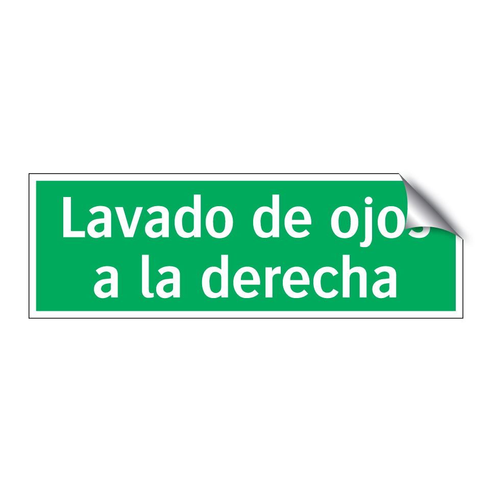 Lavado de ojos a la derecha