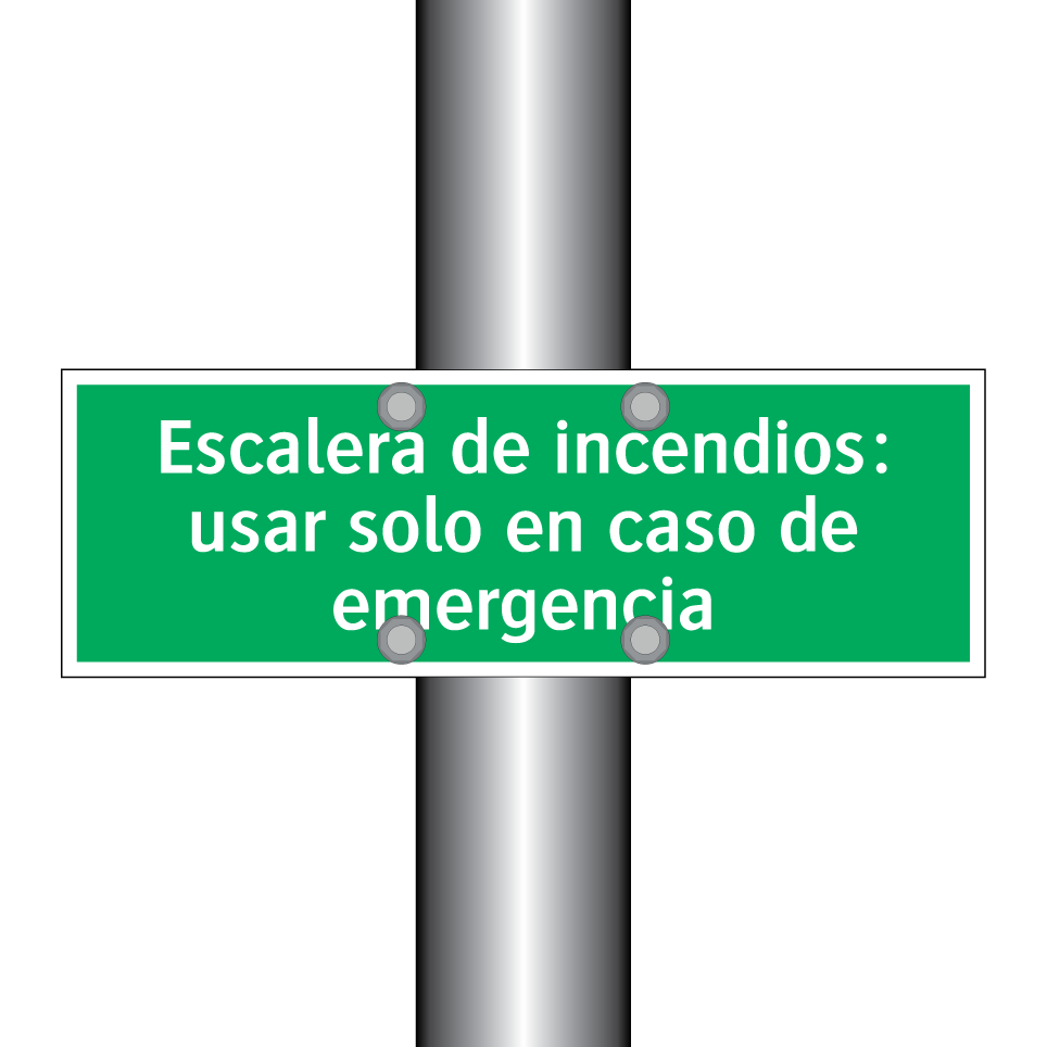 Escalera de incendios: usar solo en caso de emergencia