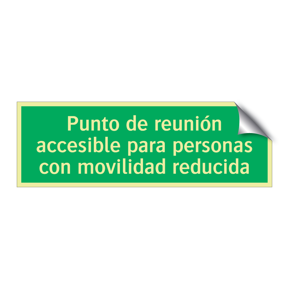 Punto de reunión accesible para personas con movilidad reducida