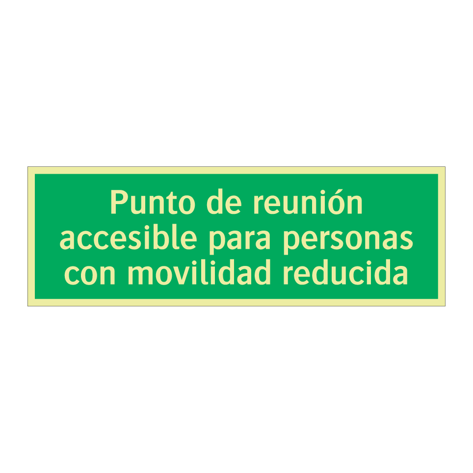 Punto de reunión accesible para personas con movilidad reducida