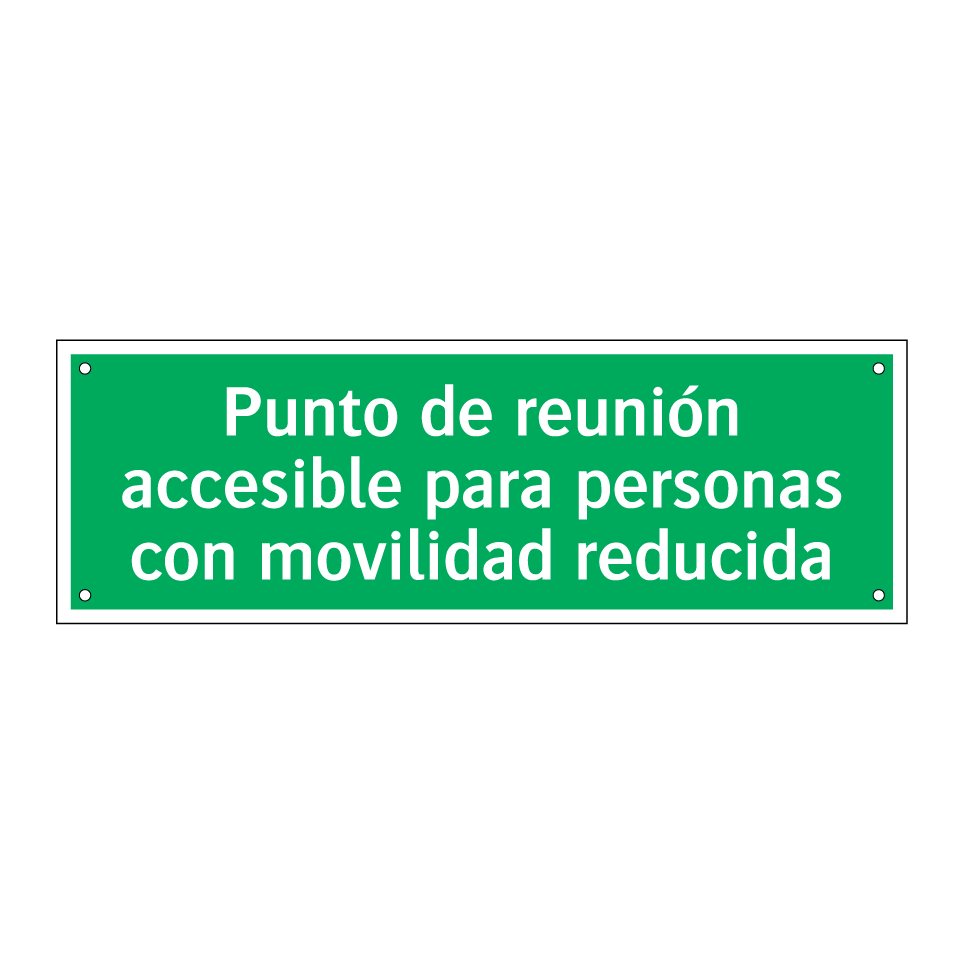 Punto de reunión accesible para personas con movilidad reducida