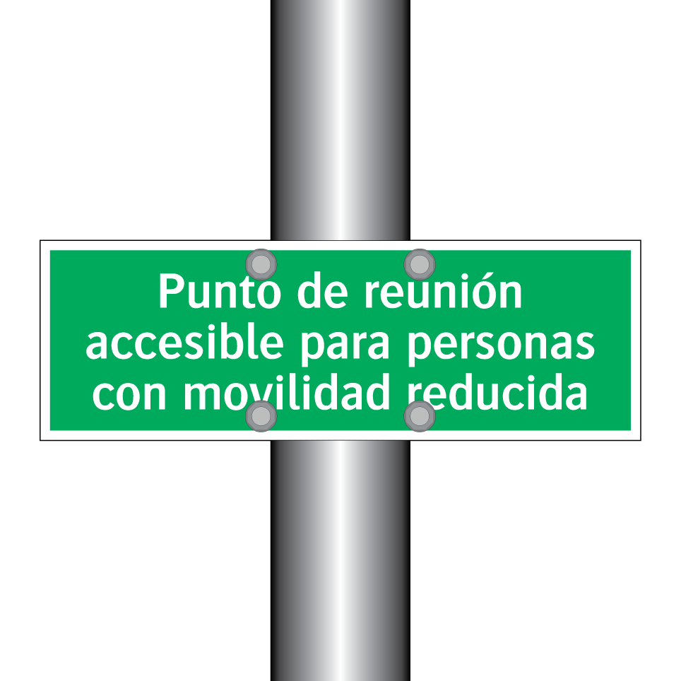 Punto de reunión accesible para personas con movilidad reducida