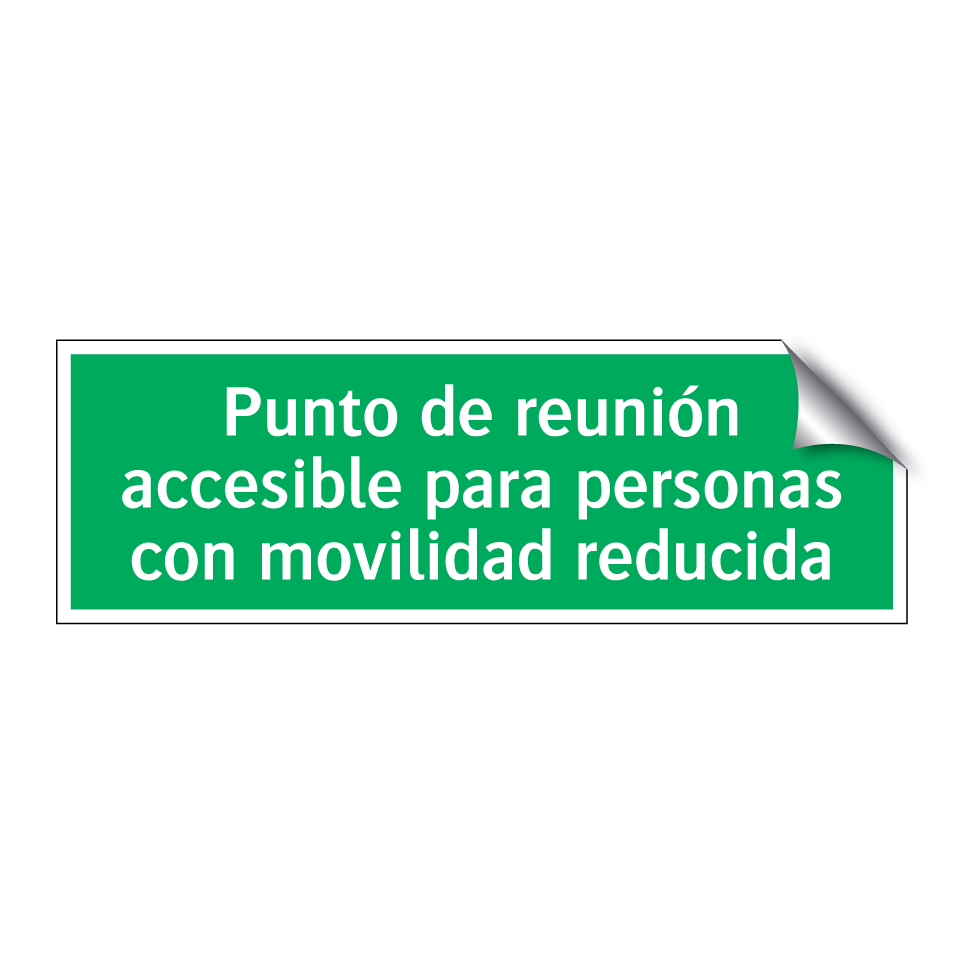 Punto de reunión accesible para personas con movilidad reducida