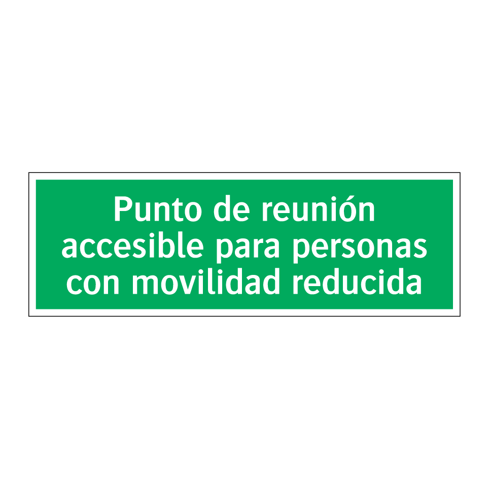 Punto de reunión accesible para personas con movilidad reducida