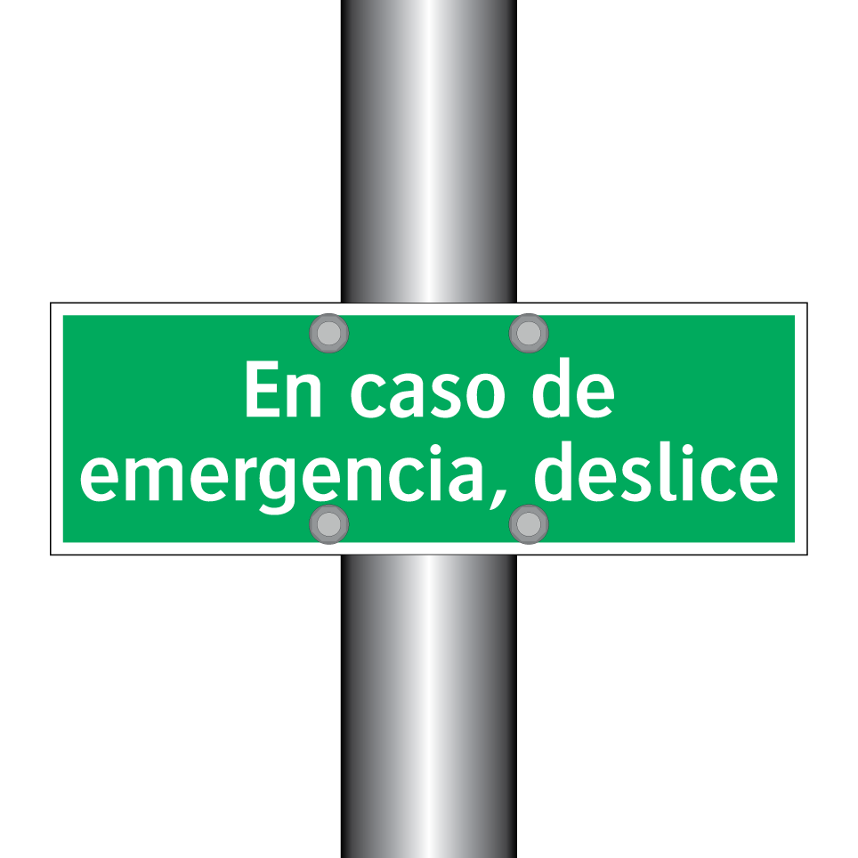 En caso de emergencia, deslice