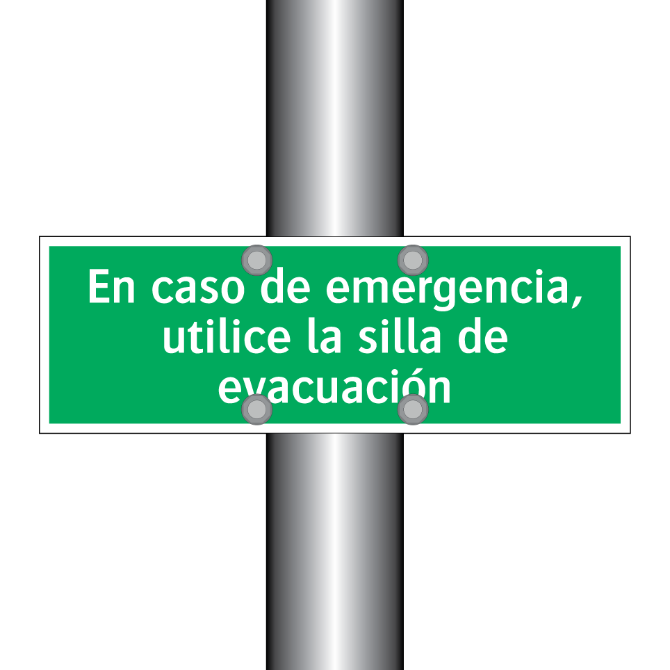 En caso de emergencia, utilice la silla de evacuación