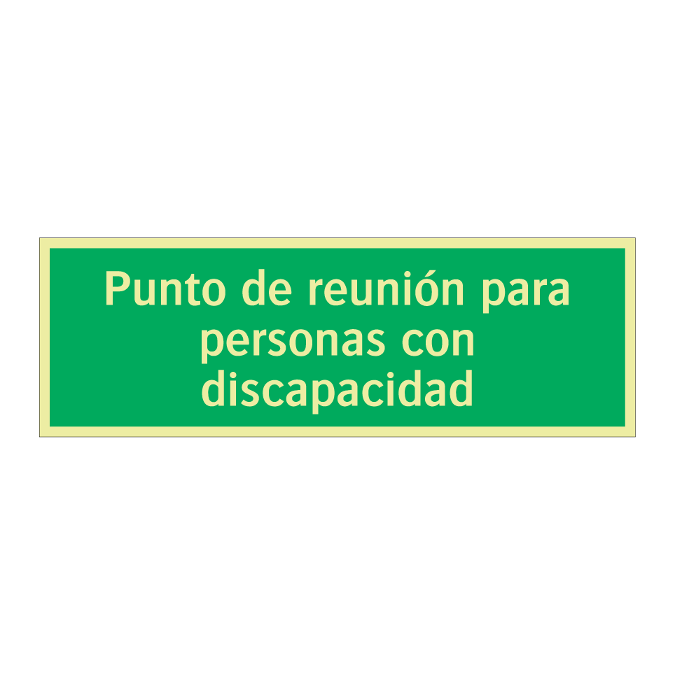 Punto de reunión para personas con discapacidad