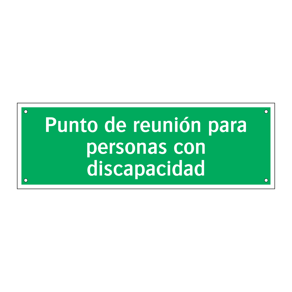 Punto de reunión para personas con discapacidad