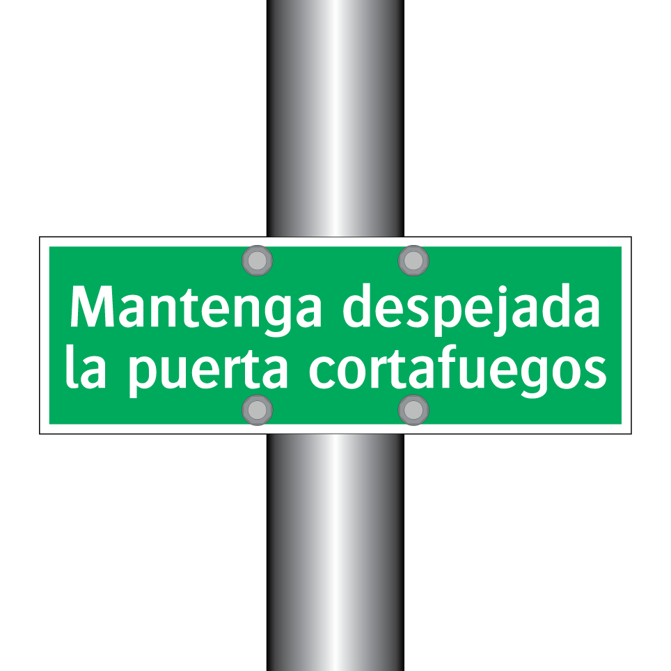Mantenga despejada la puerta cortafuegos