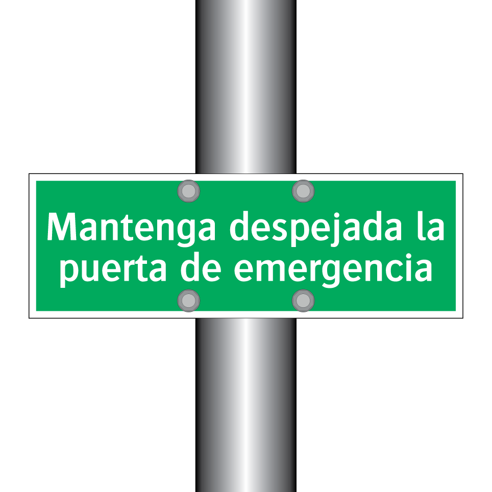 Mantenga despejada la puerta de emergencia