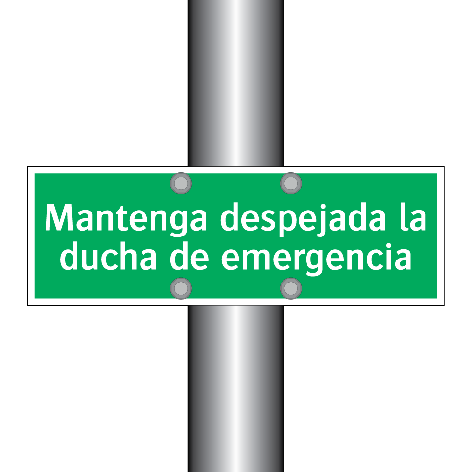 Mantenga despejada la ducha de emergencia