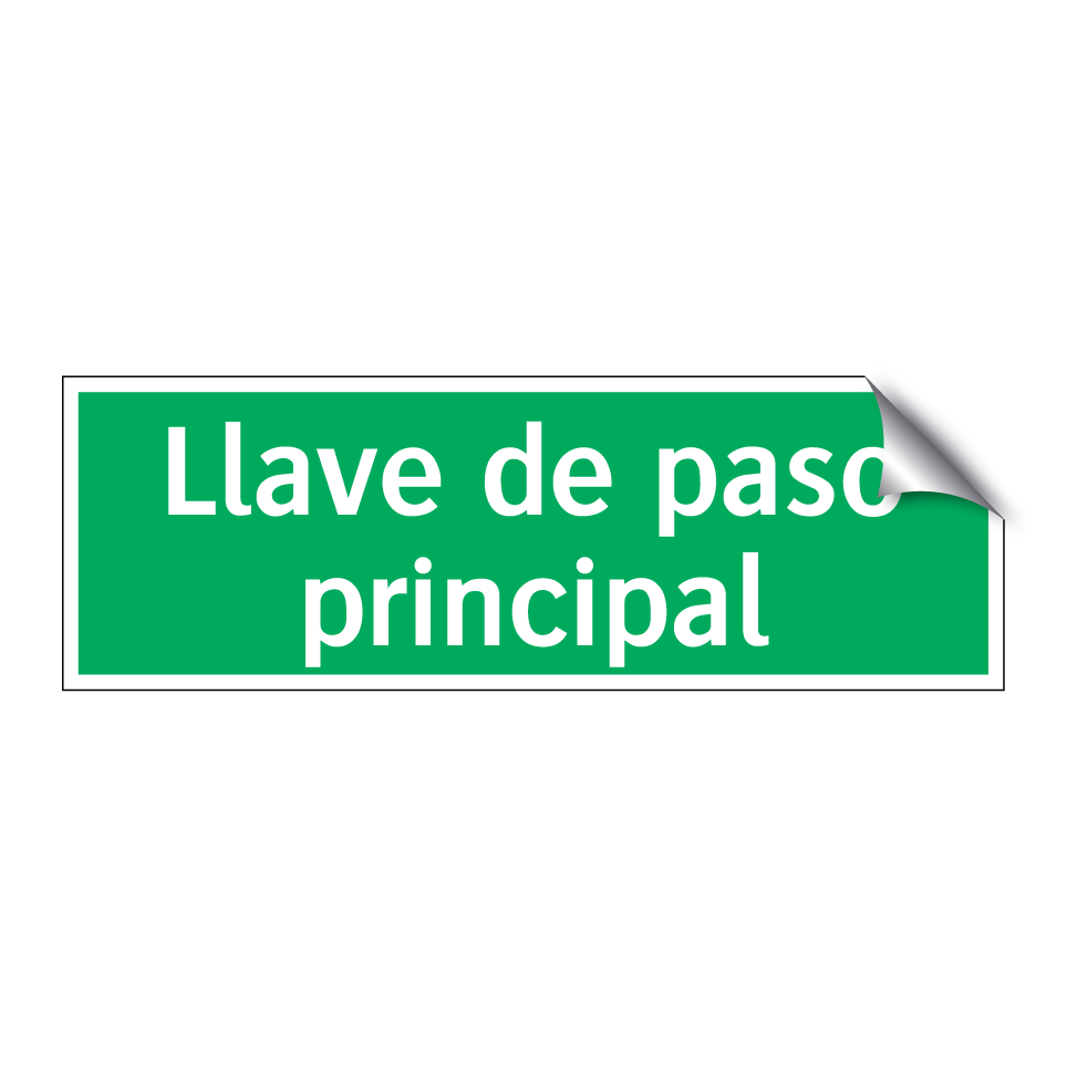 Llave de paso principal