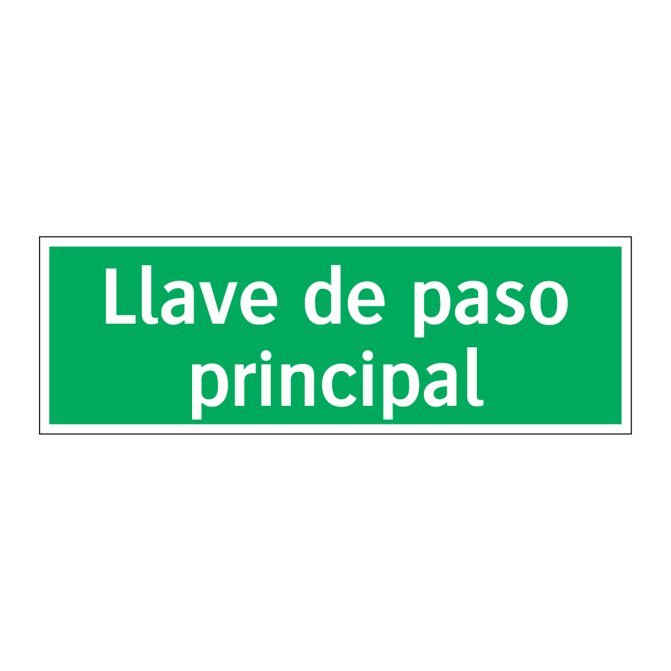 Llave de paso principal