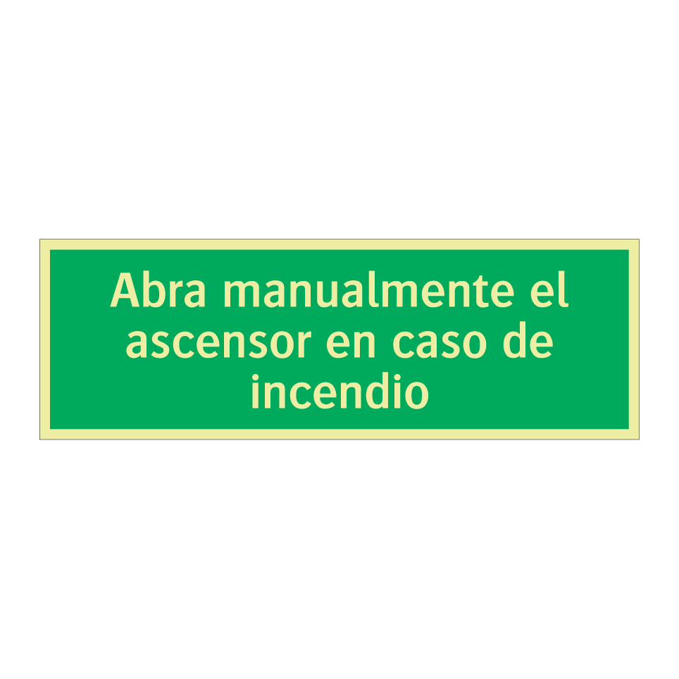 Abra manualmente el ascensor en caso de incendio