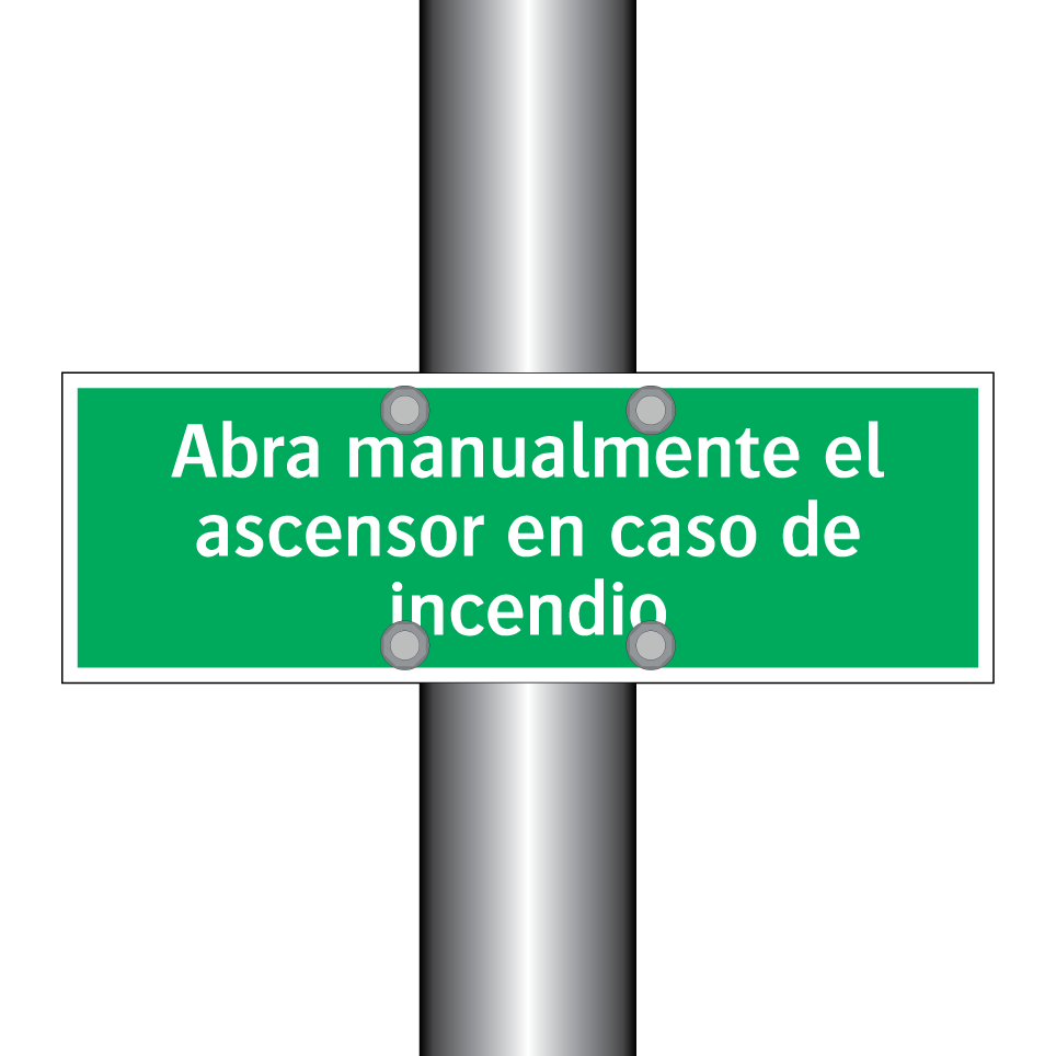 Abra manualmente el ascensor en caso de incendio