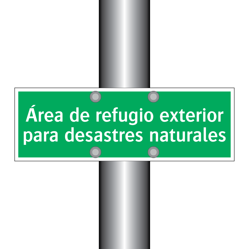 Área de refugio exterior para desastres naturales