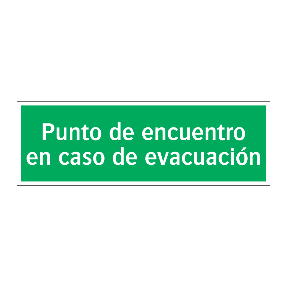 Punto de encuentro en caso de evacuación