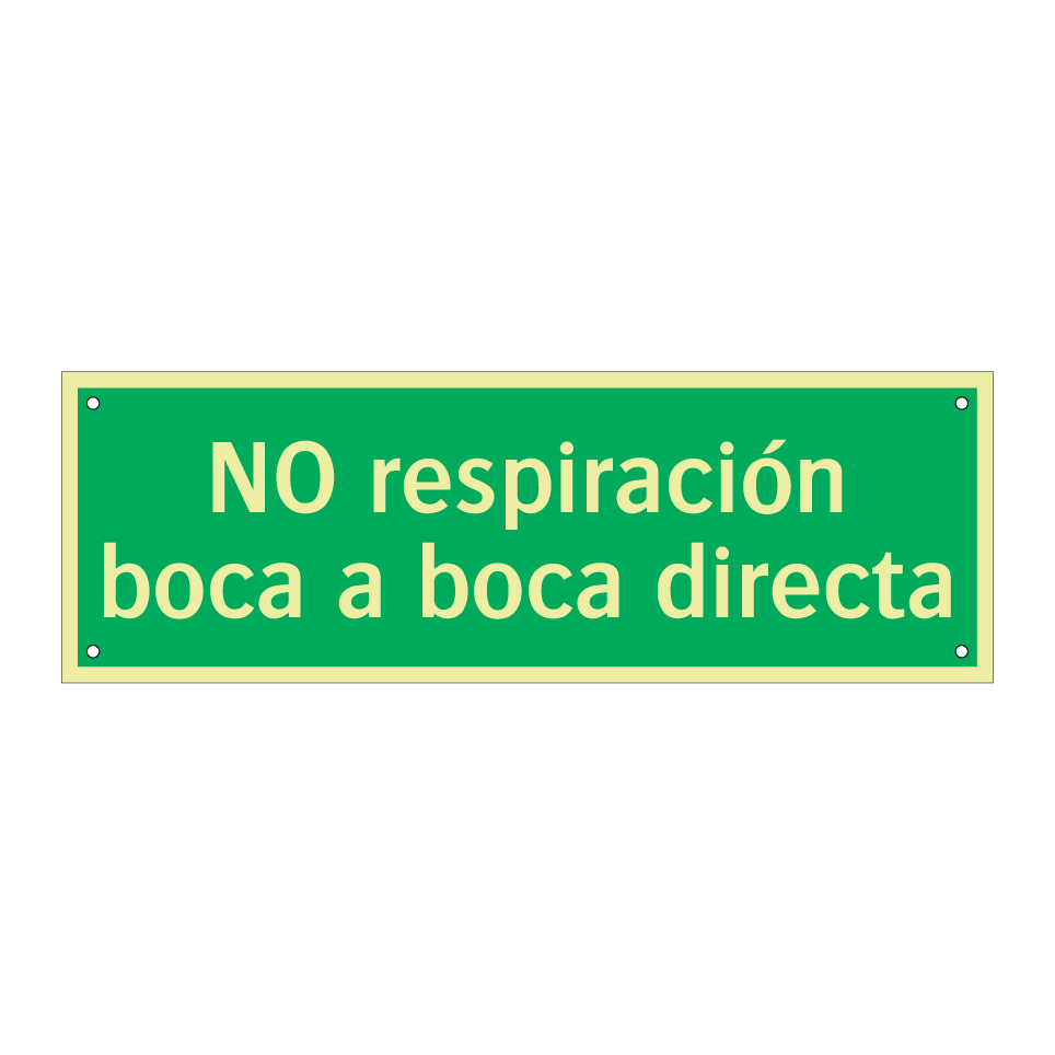 NO respiración boca a boca directa