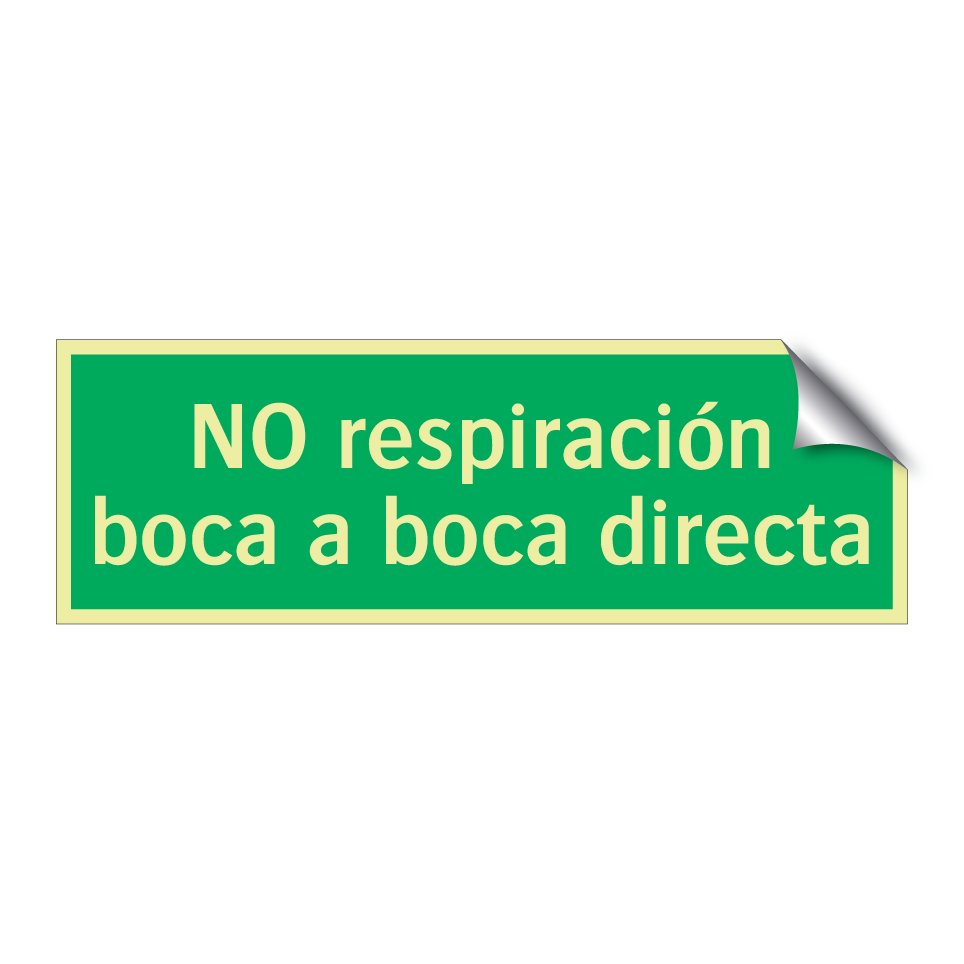 NO respiración boca a boca directa