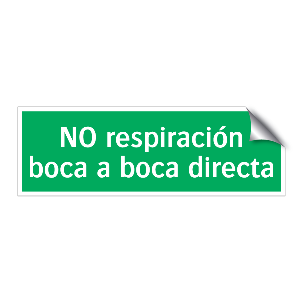 NO respiración boca a boca directa