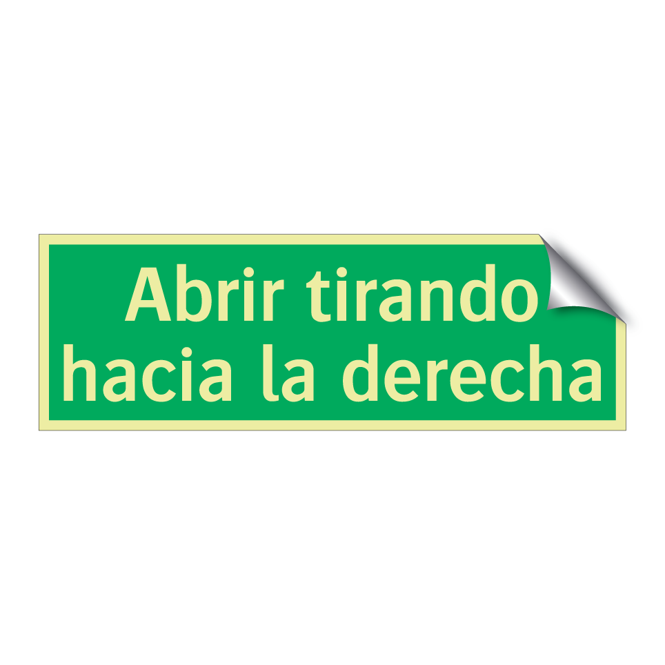 Abrir tirando hacia la derecha
