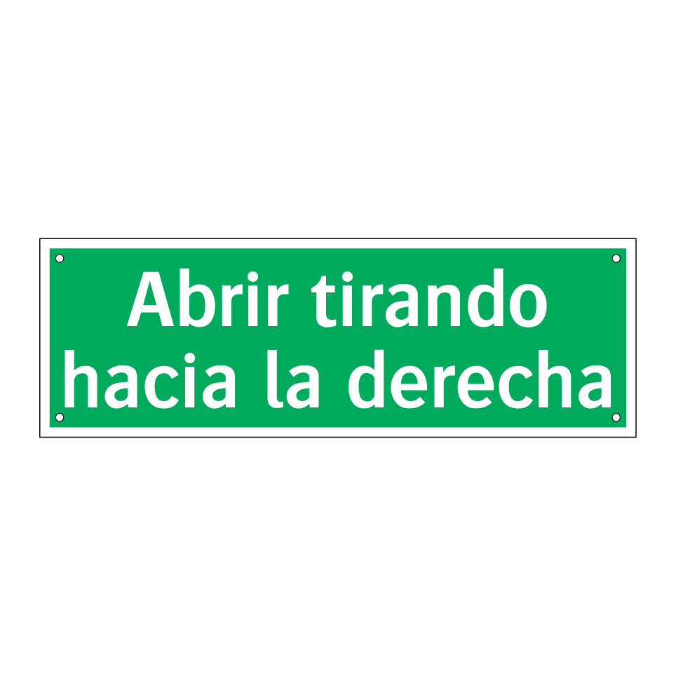 Abrir tirando hacia la derecha