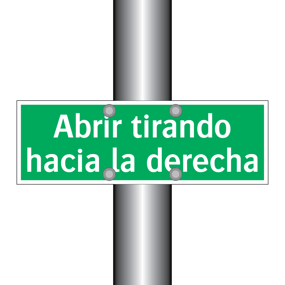 Abrir tirando hacia la derecha