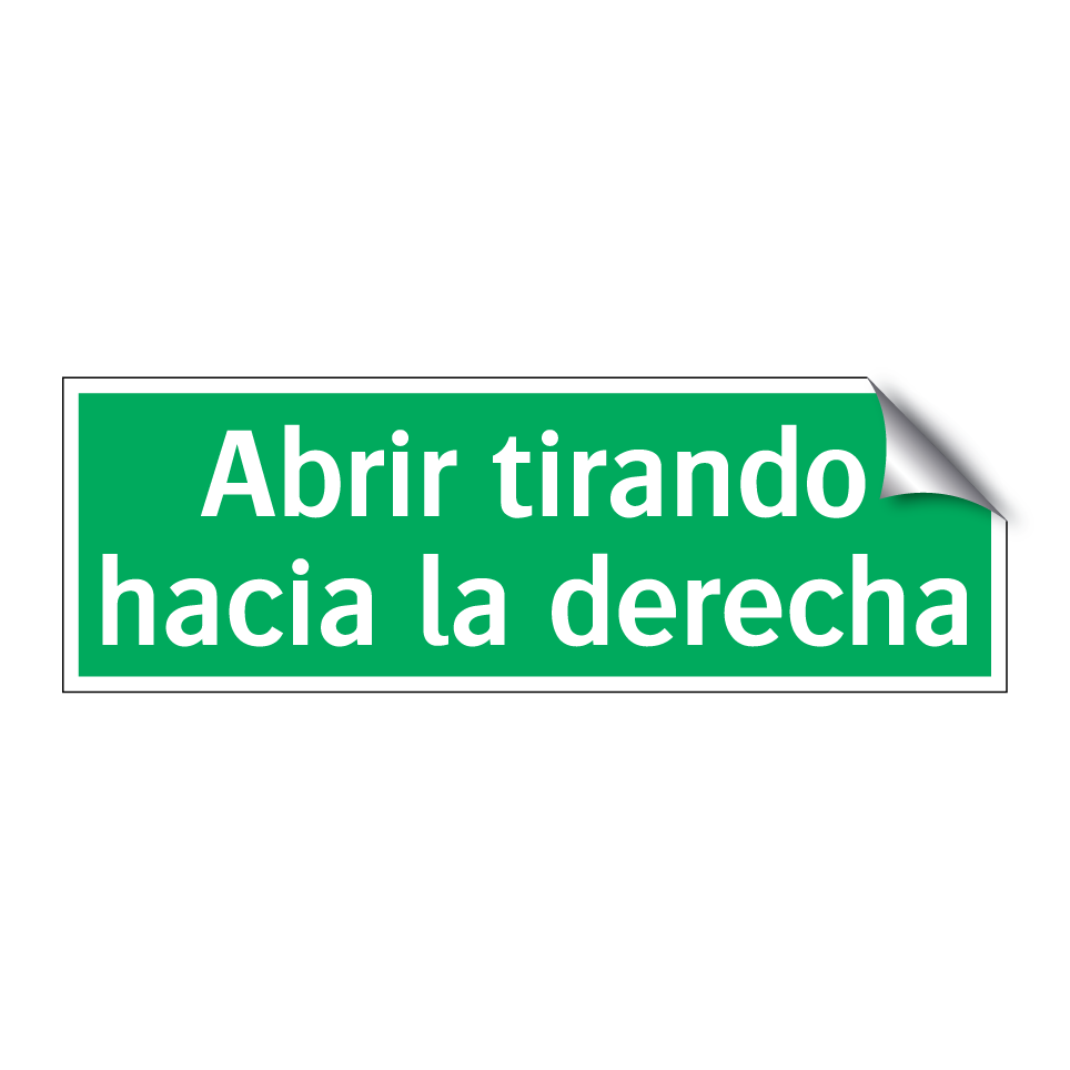 Abrir tirando hacia la derecha