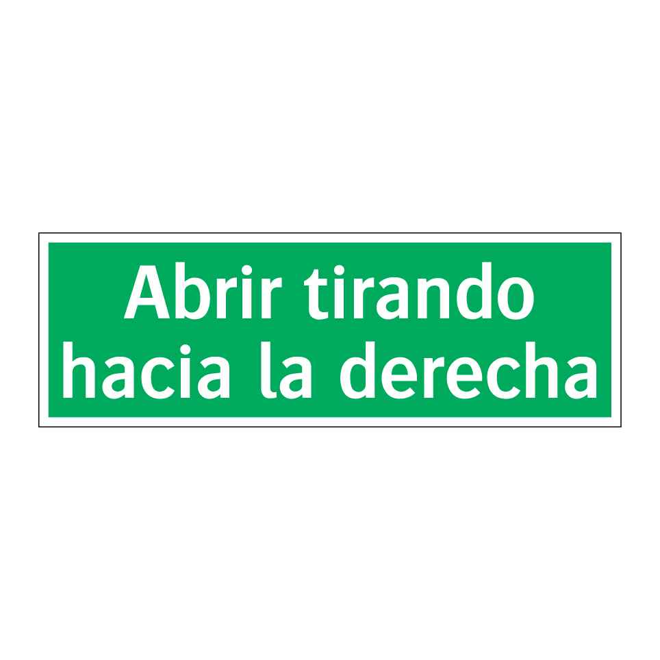 Abrir tirando hacia la derecha