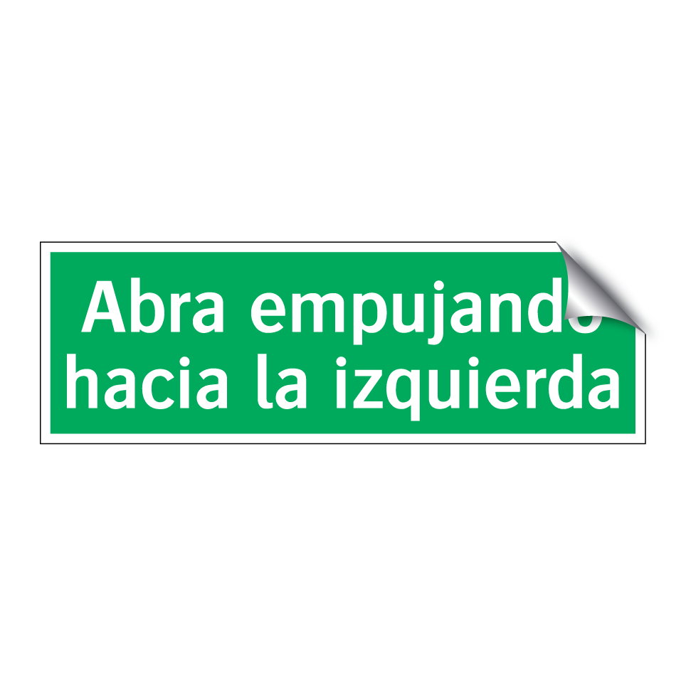 Abra empujando hacia la izquierda