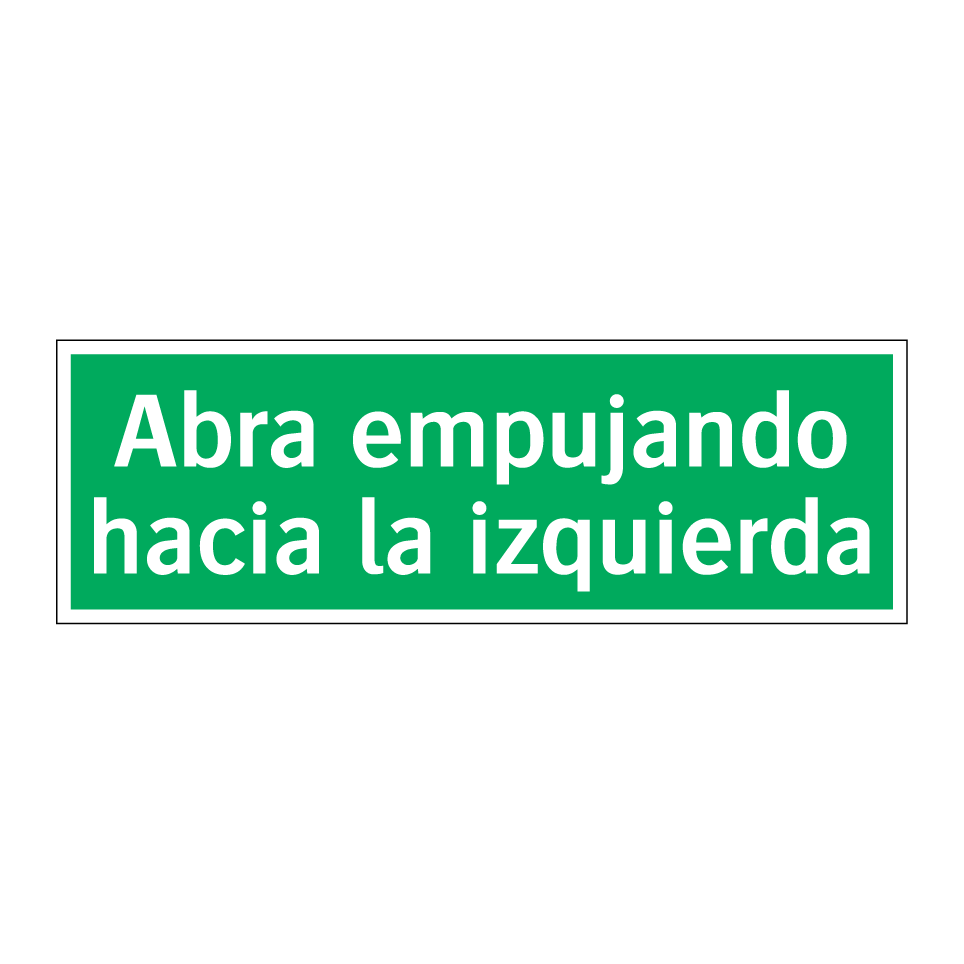 Abra empujando hacia la izquierda