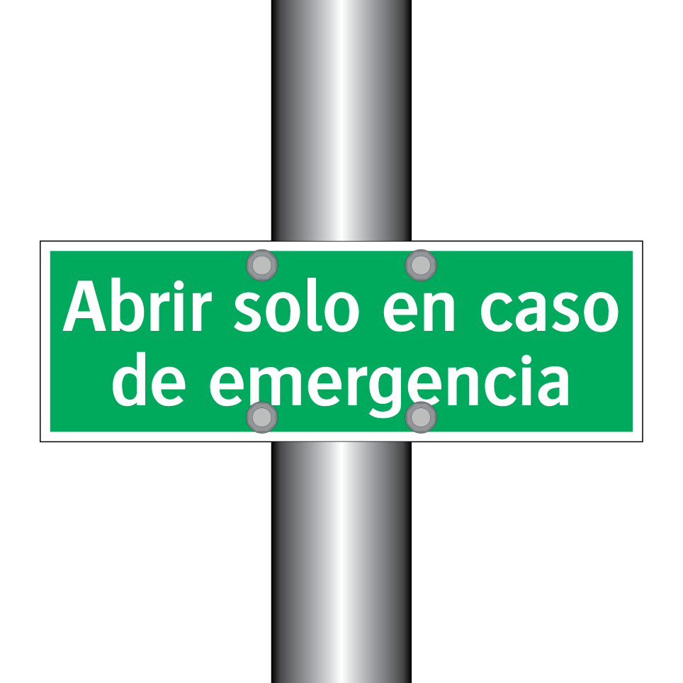 Abrir solo en caso de emergencia