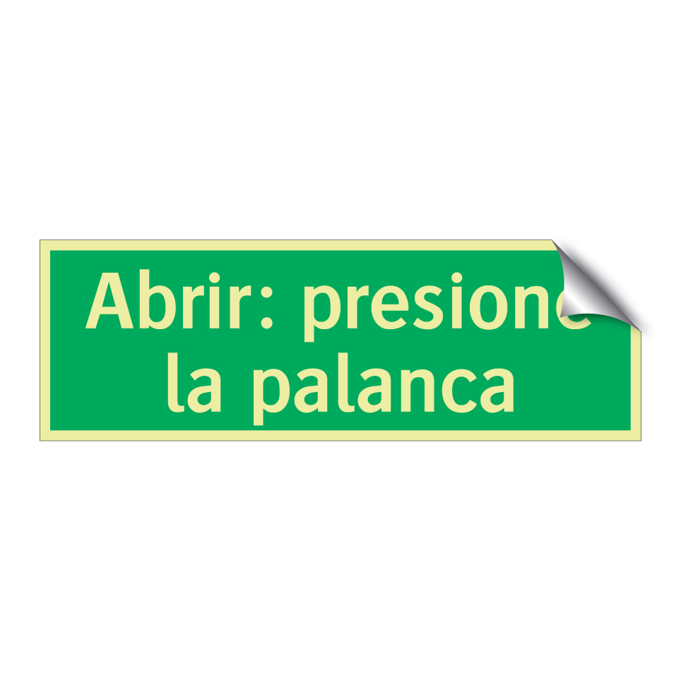 Abrir: presione la palanca