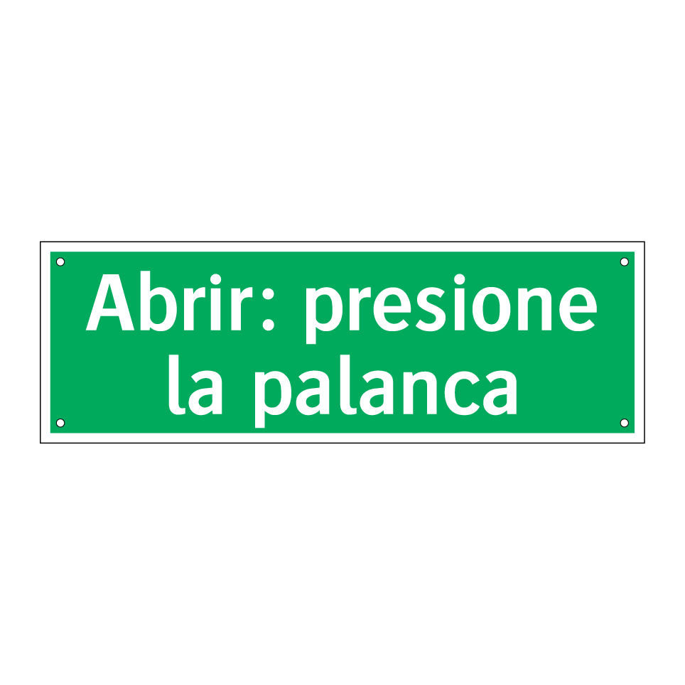 Abrir: presione la palanca