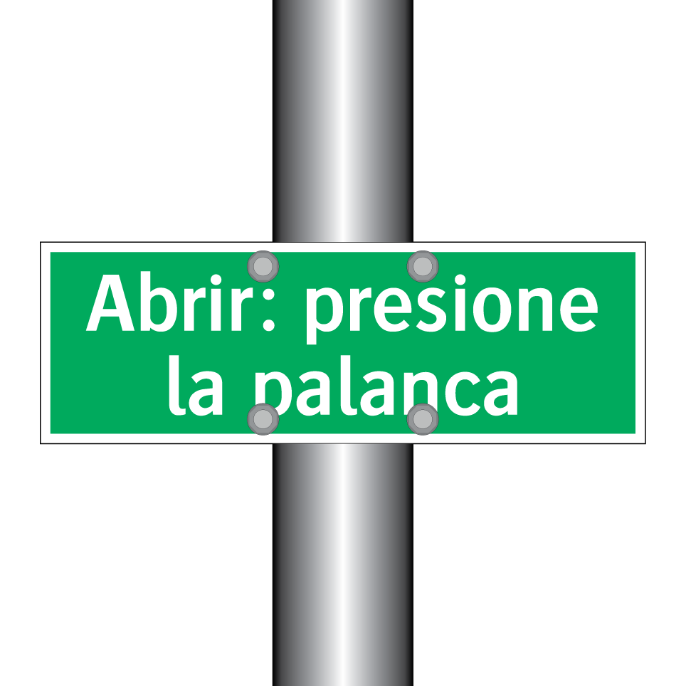 Abrir: presione la palanca