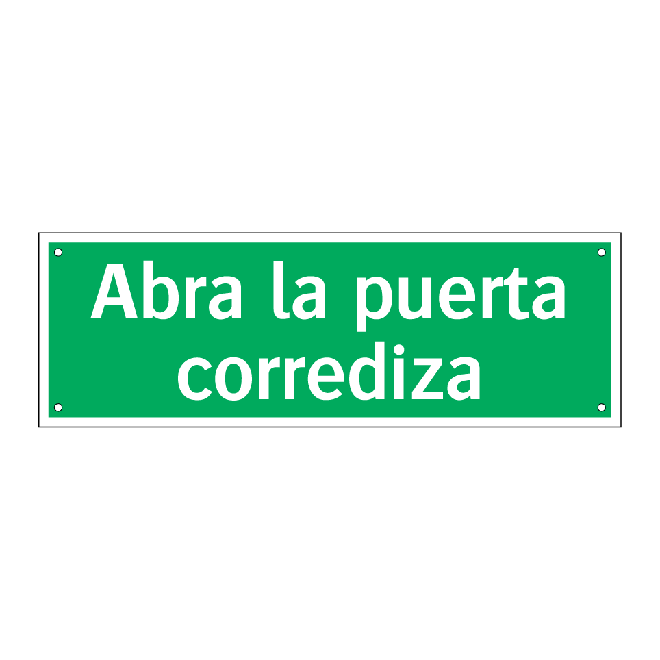 Abra la puerta corrediza