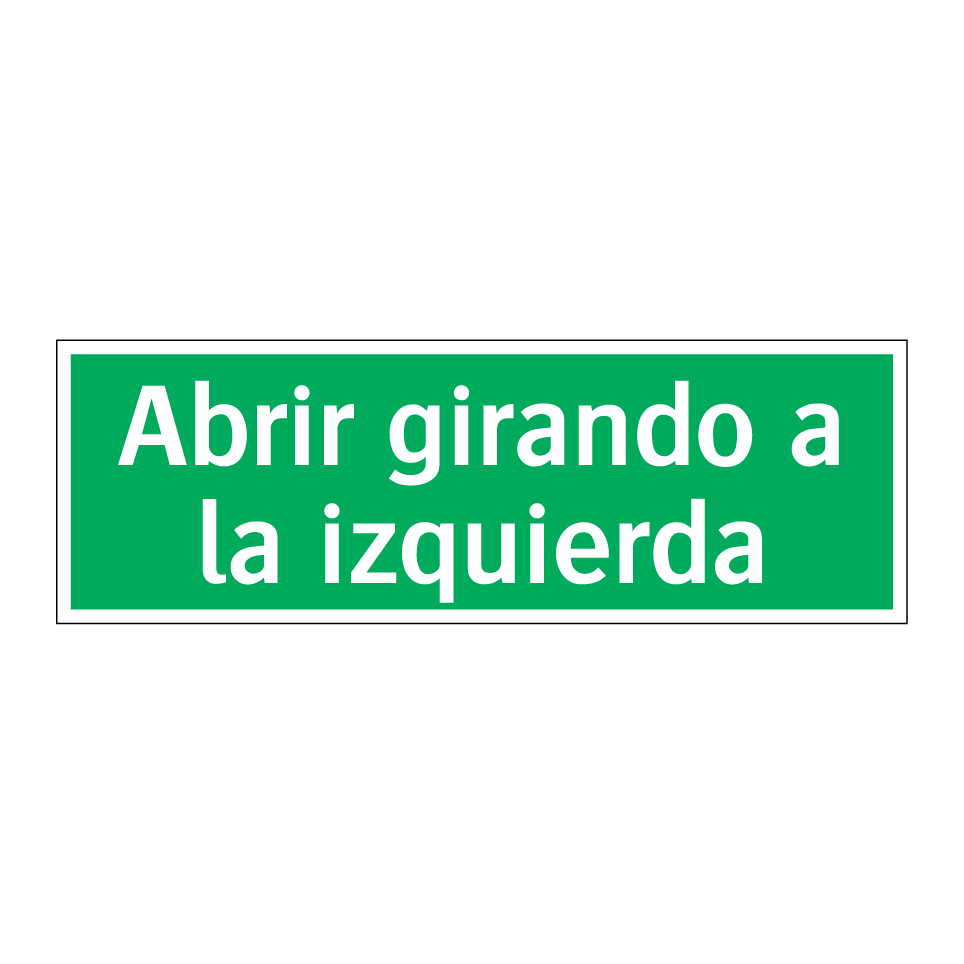 Abrir girando a la izquierda