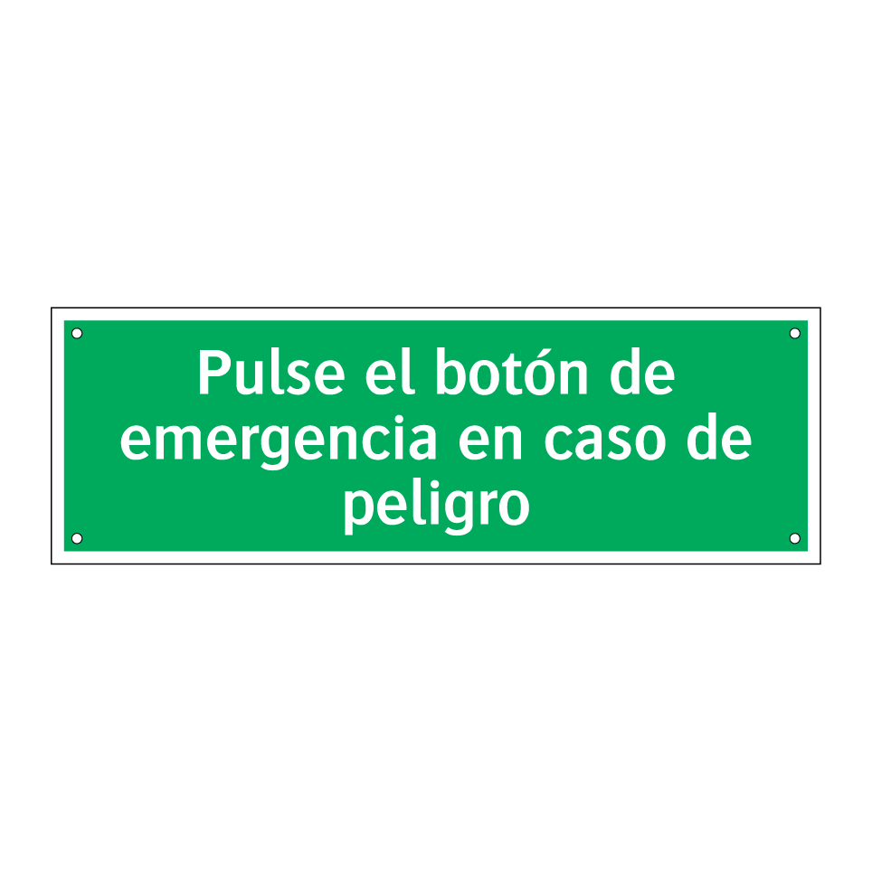 Pulse el botón de emergencia en caso de peligro