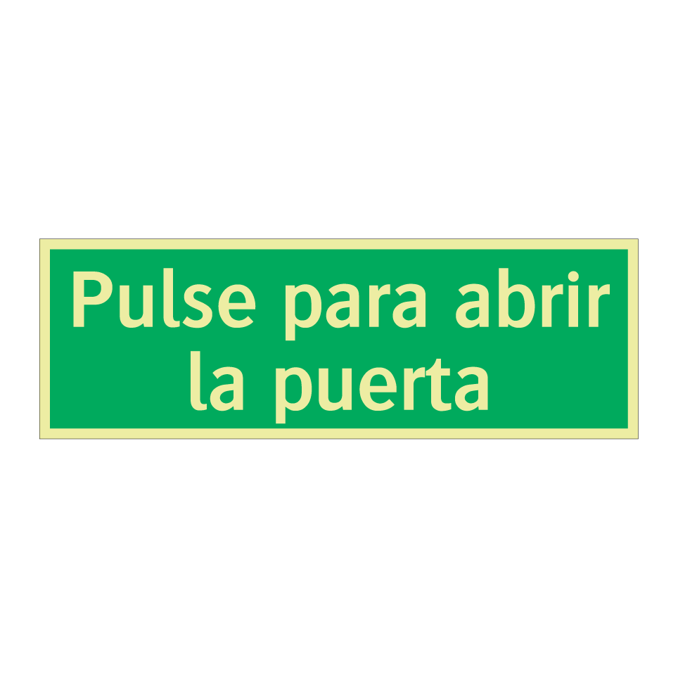 Pulse para abrir la puerta