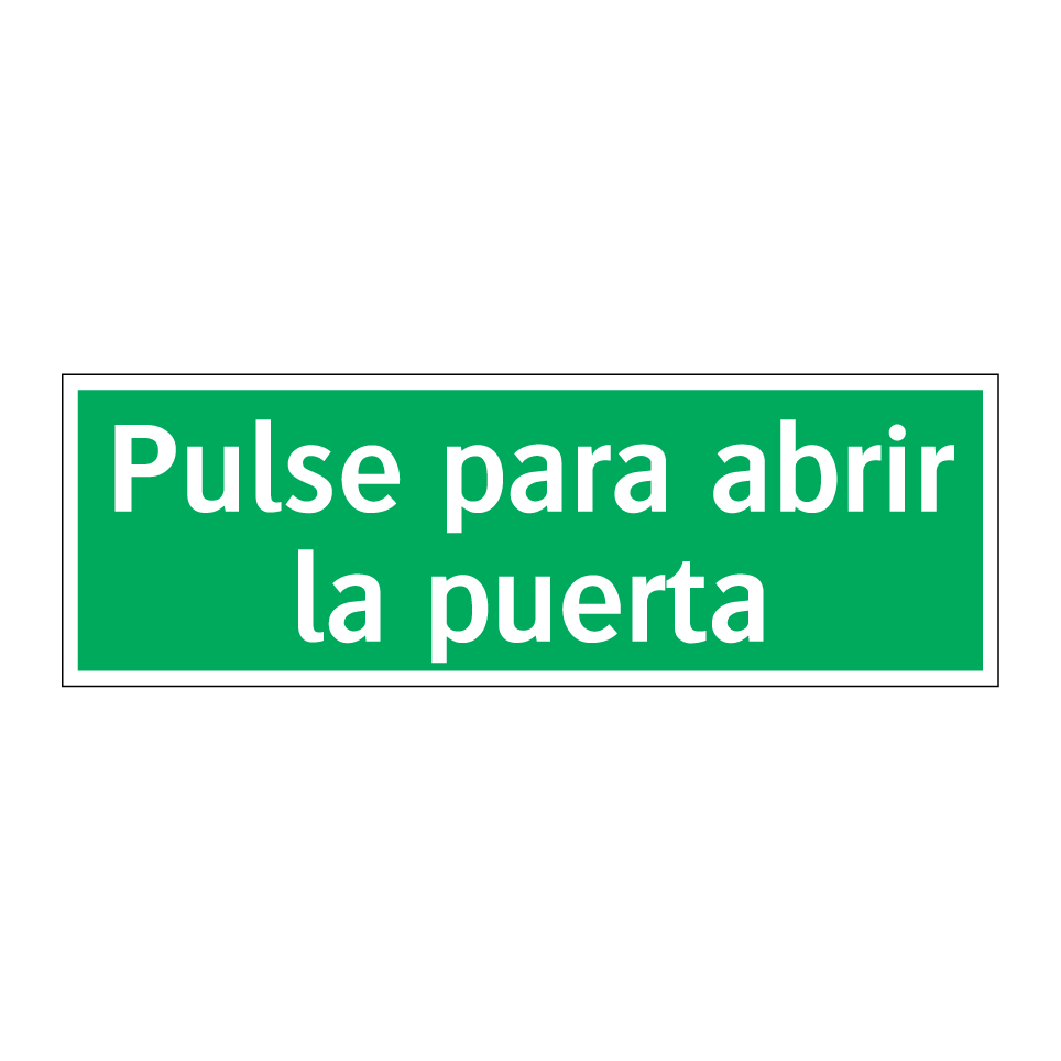 Pulse para abrir la puerta