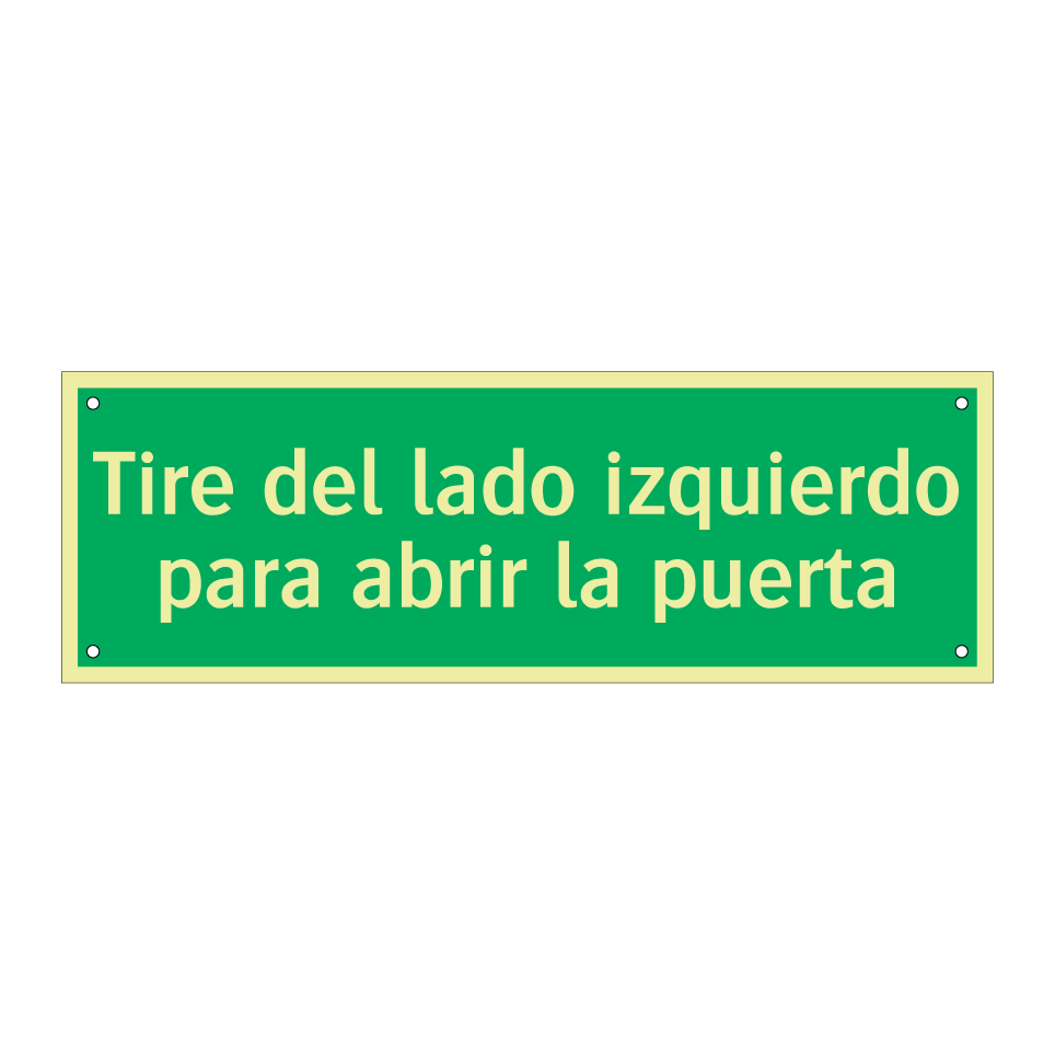 Tire del lado izquierdo para abrir la puerta