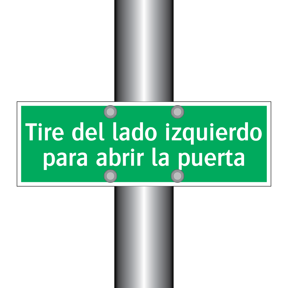 Tire del lado izquierdo para abrir la puerta