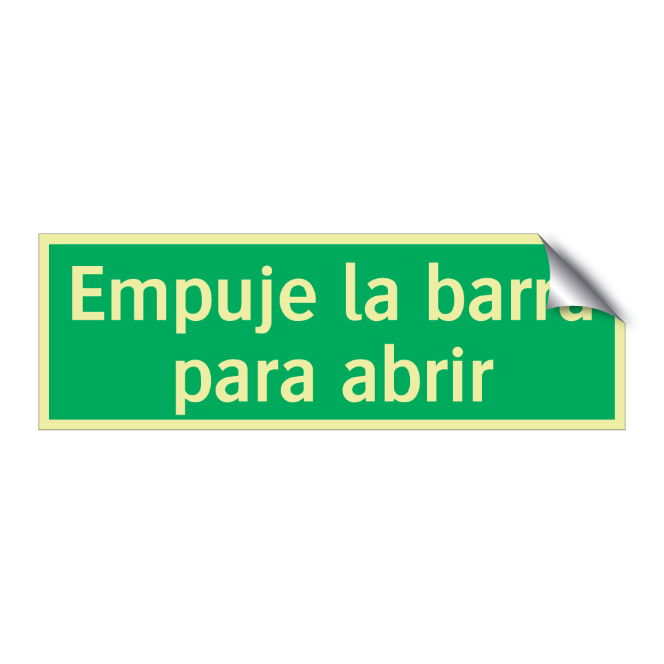 Empuje la barra para abrir